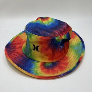 HURLEY Pride Mens High Trail Boonie Bucket Hat Tie-Dye Psychedelic L-XL NWT